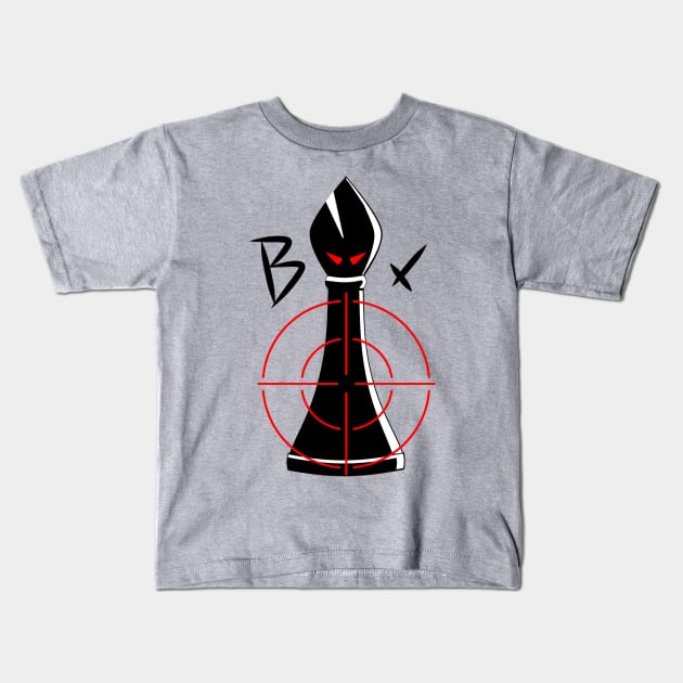 Chess Bishop Sniper Kids T-Shirt by BadassChess